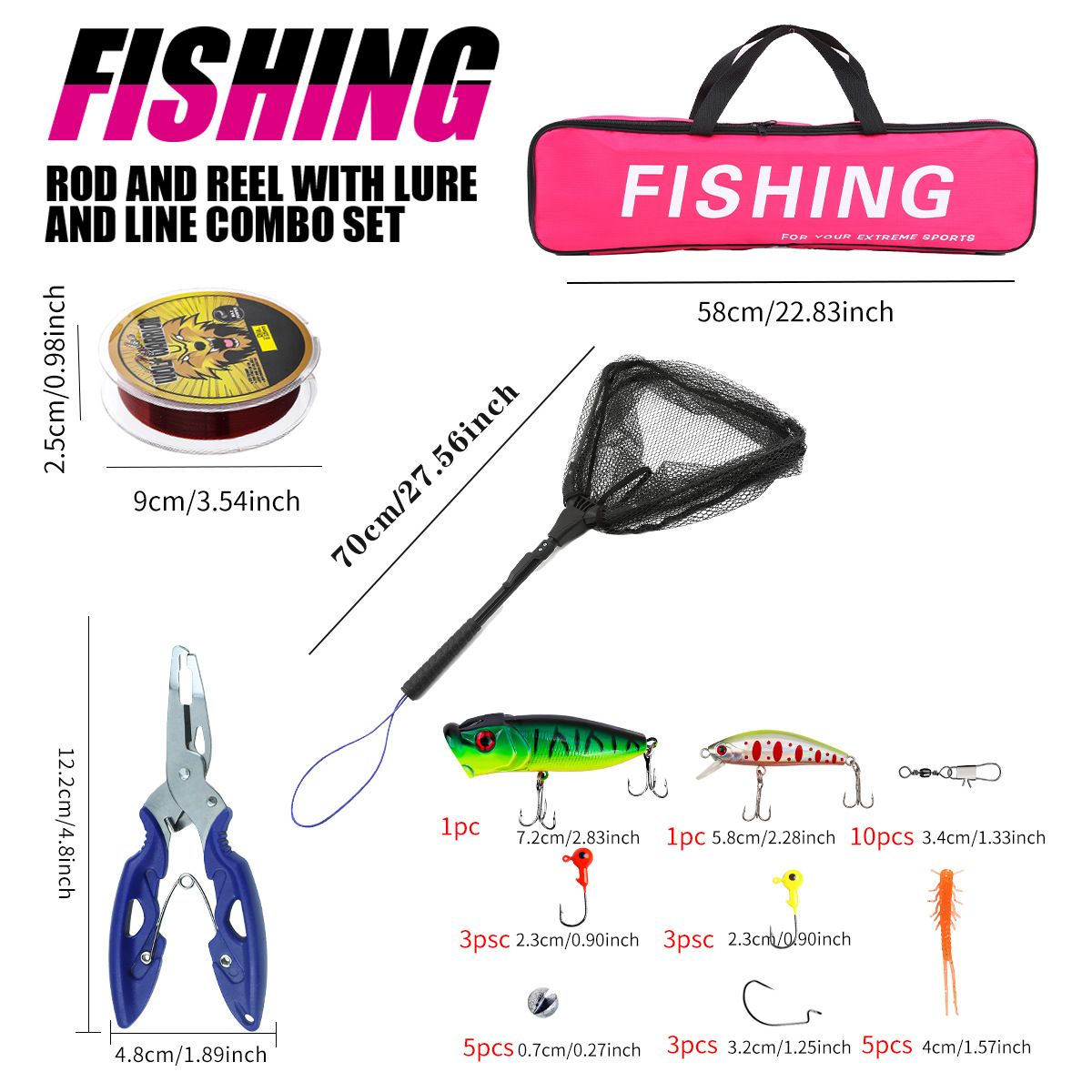 مجموعة صيد كاملة مع صنارة صيد  - مراجعة Fishing Rod Combo وسعره