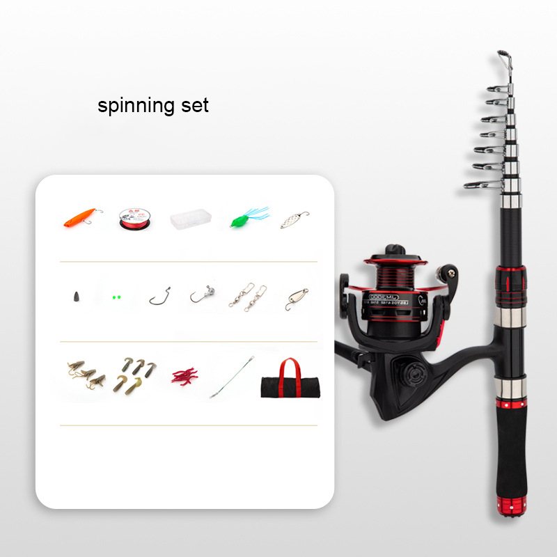 طقم صنارة صيد من ألياف الكربون - مراجعة Fishing Rod Carbon Fiber وسعره